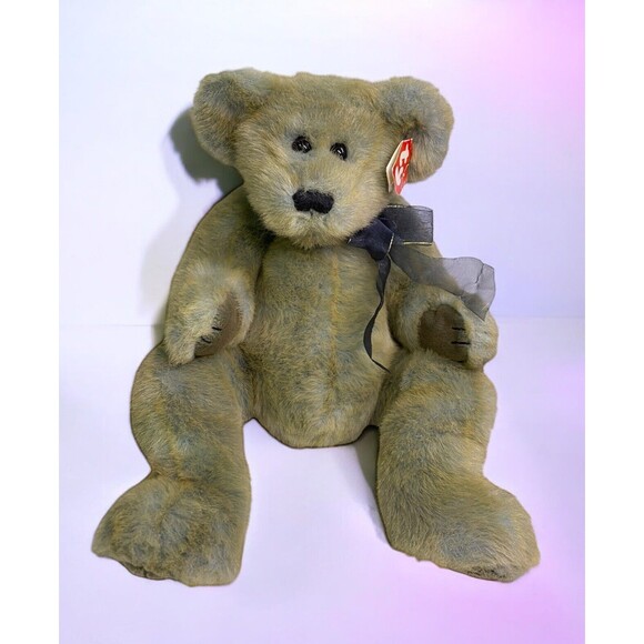 1999 TY Classic Plush Belvedere Teddy Bear Stuffed Animal With Tags - Picture 1 of 13